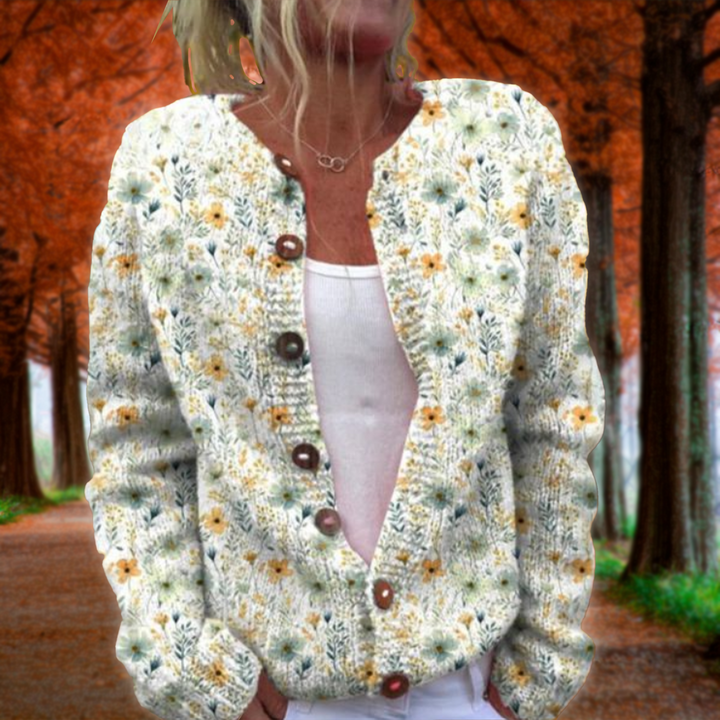 Marta | Cardigan con stampa floreale