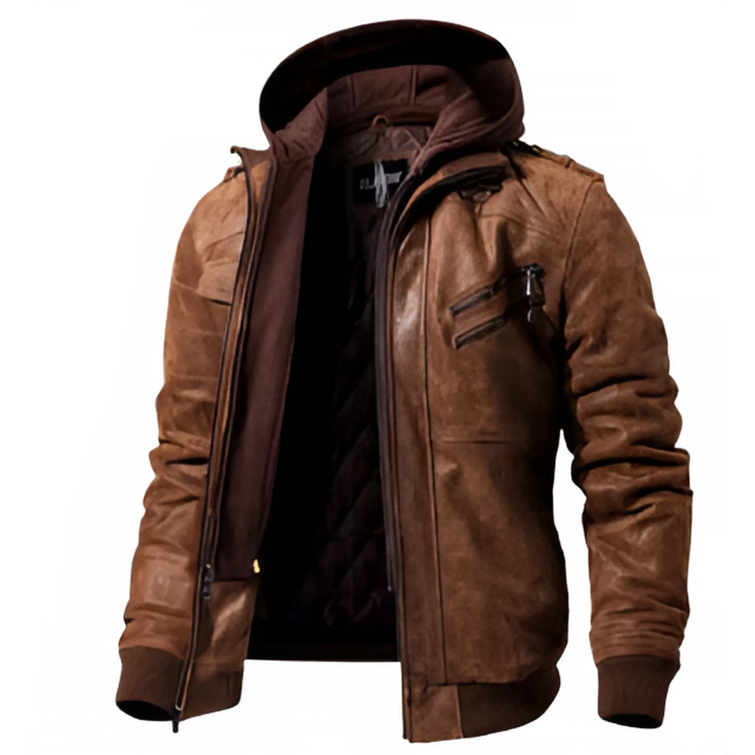 Enzo® | Giacca invernale in pelle Premium