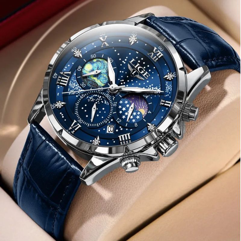 Nino® | Orologio Elegante con Fase Lunare