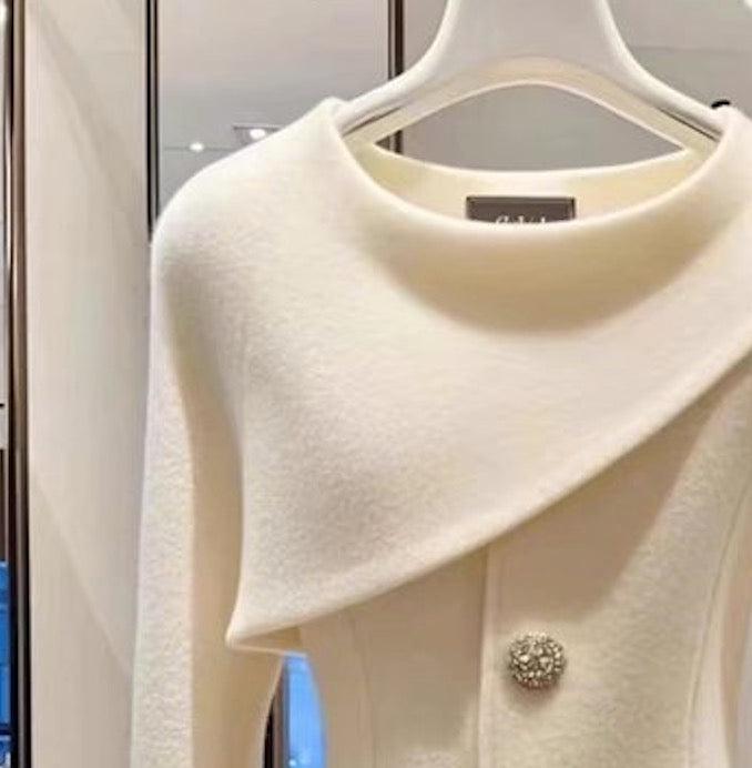 Alessandra® | Maglione Bianco Comodo a Maniche Lunghe