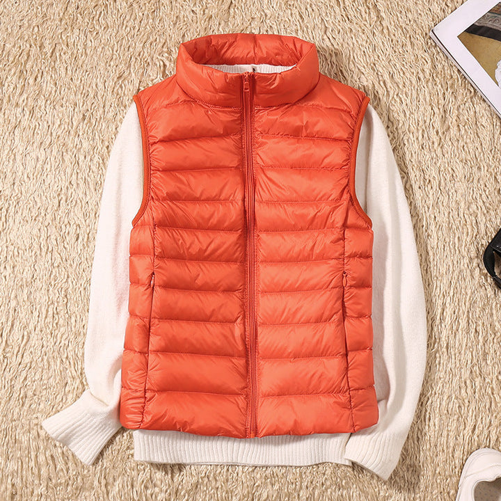 Ginevra - Nuovo gilet inverno con piume d'anatra bianche