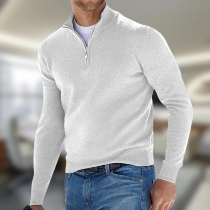 VITTORIO™ | MAGLIONE A COLLO ALTO CON ZIP