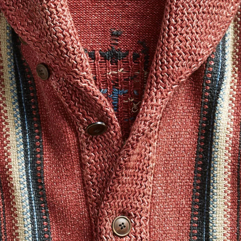 Marcello™ | Cardigan vintage da uomo in maglia Jacquard con risvolto a maniche lunghe