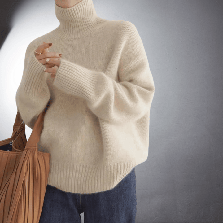 Alessia® | Maglione a collo alto in morbido cashmere Premium