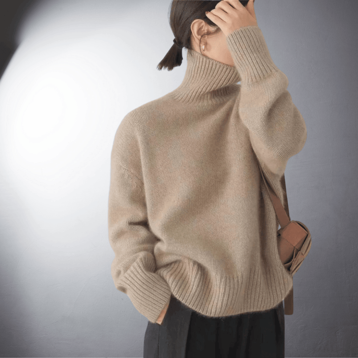 Alessia® | Maglione a collo alto in morbido cashmere Premium