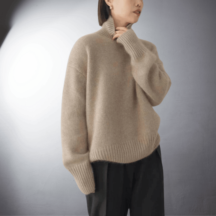 Alessia® | Maglione a collo alto in morbido cashmere Premium