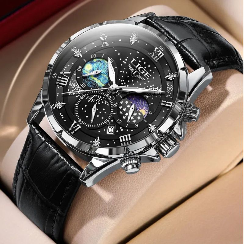 Nino® | Orologio Elegante con Fase Lunare