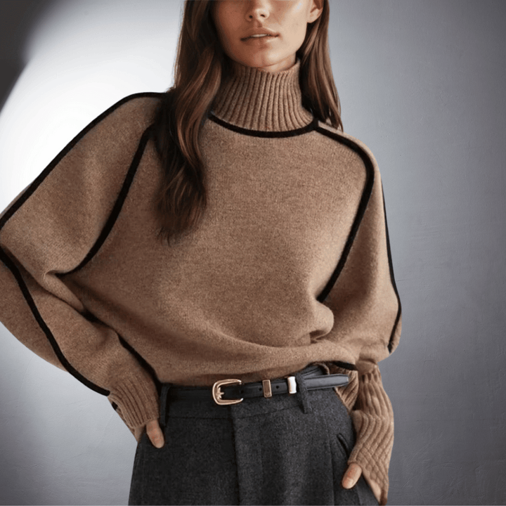 Francesca® | Maglione a collo alto in bio-cotone di qualità premium