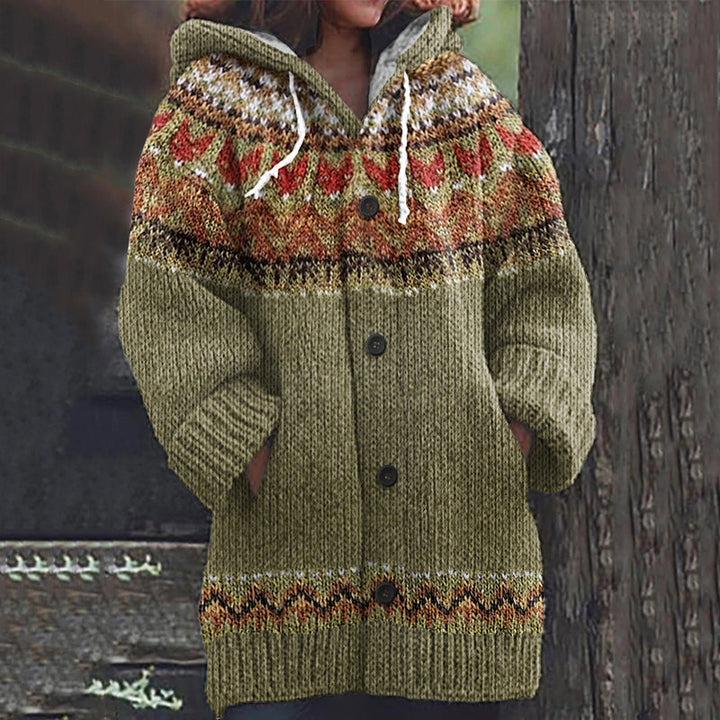 Oaky - Cardigan a tema legno di foresta