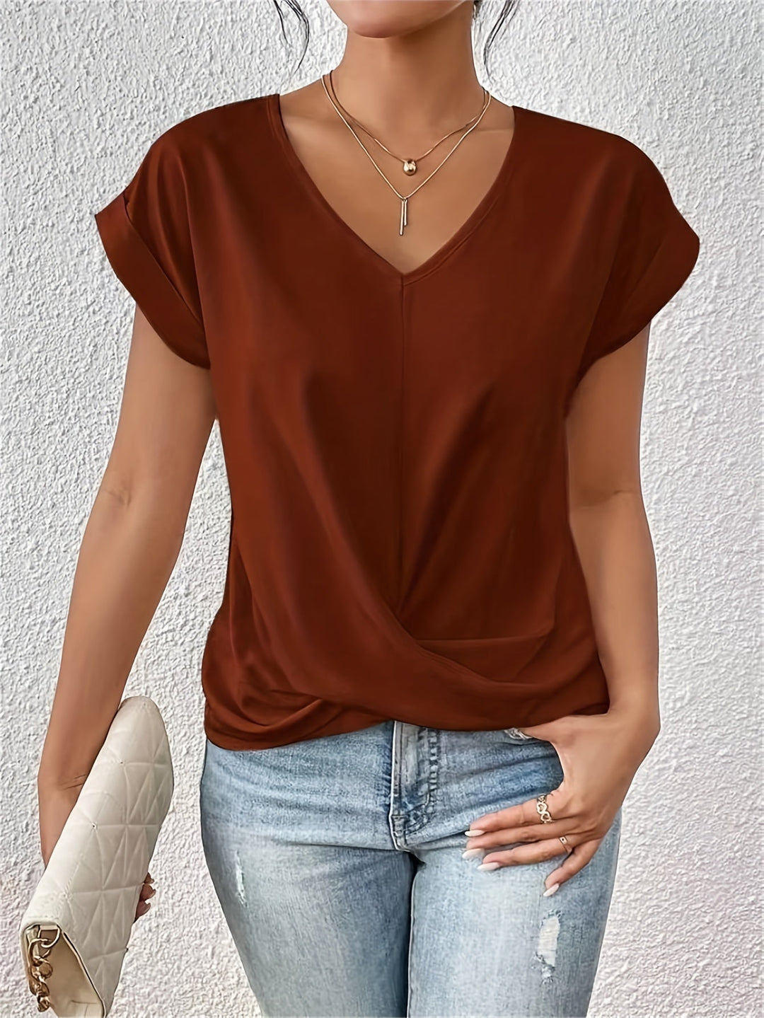 Alba® | T-shirt casual con scollatura a cuore