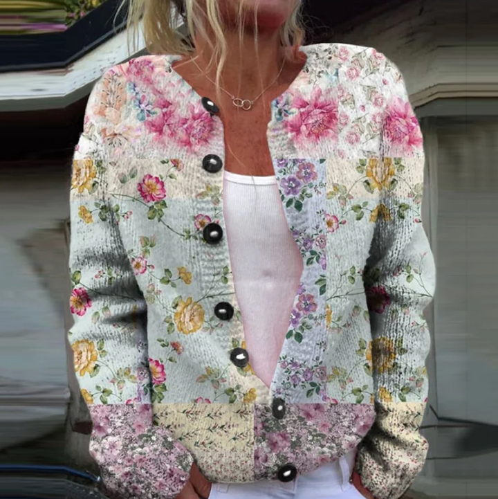 Marta | Cardigan con stampa floreale