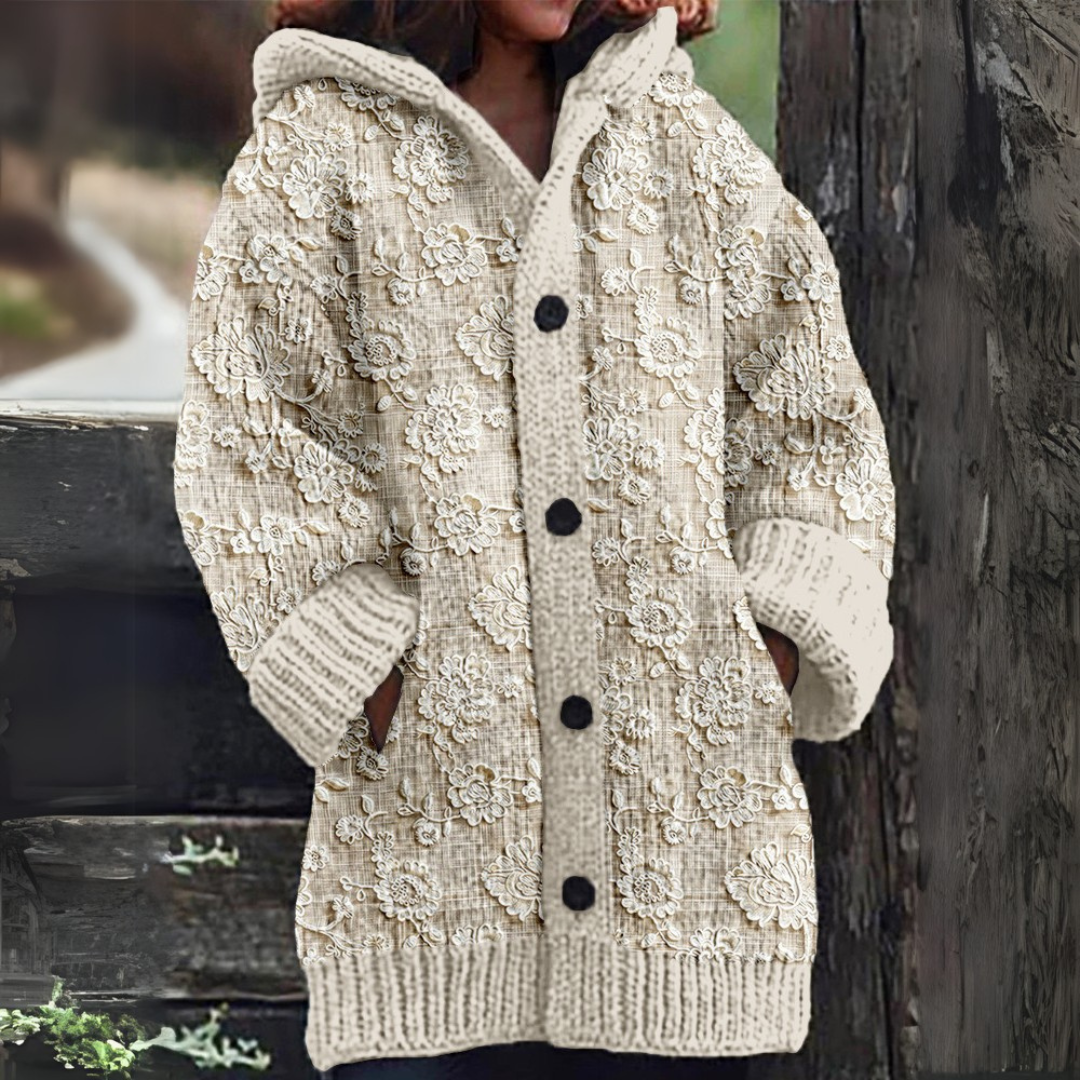 Elettra® | Cardigan invernale con cappuccio