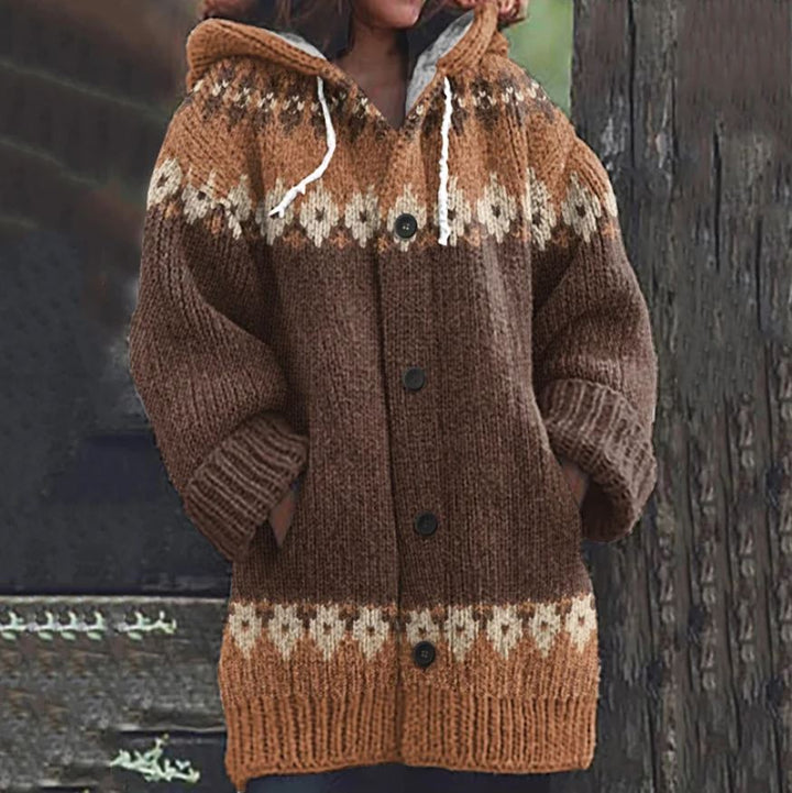 Oaky - Cardigan a tema legno di foresta