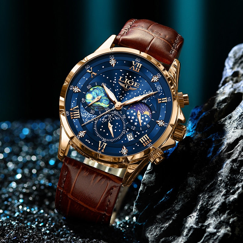 Nino® | Orologio Elegante con Fase Lunare