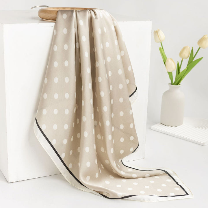 Tiziana® | Foulard Beige (100% Seta - 70cm)