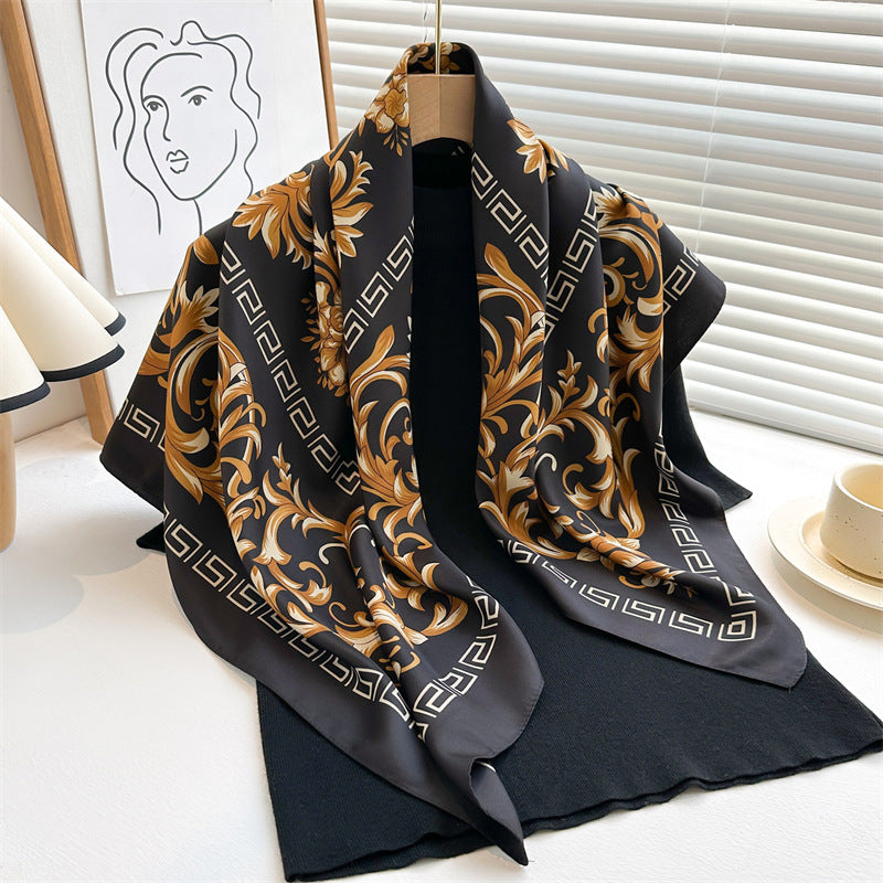 Luminosa® | Foulard Nero (88cm - 100% Seta)