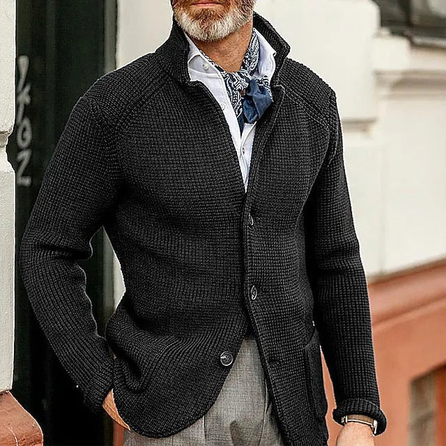 Ettore™ | Cardigan raffinato da uomo con chiusura a bottoni