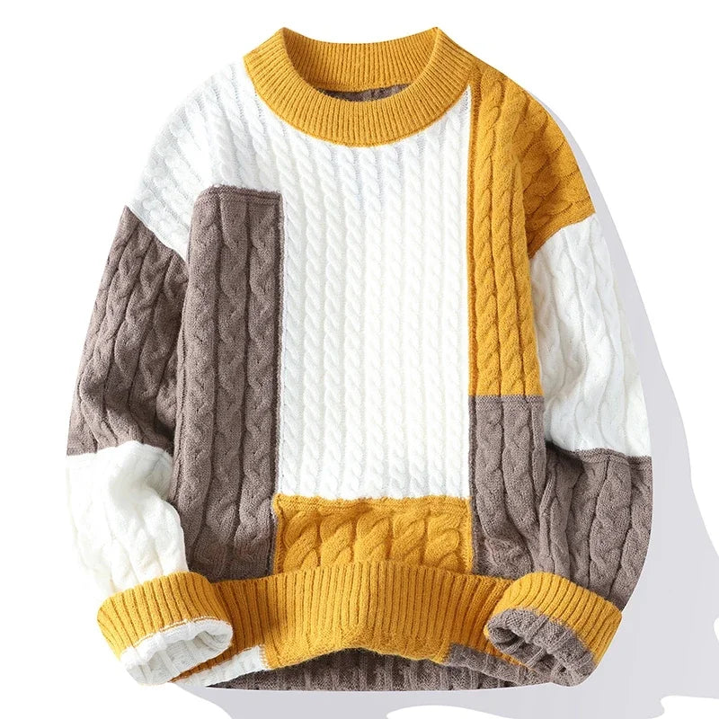 Alberto® | Maglione Color Block Casual per Uomini