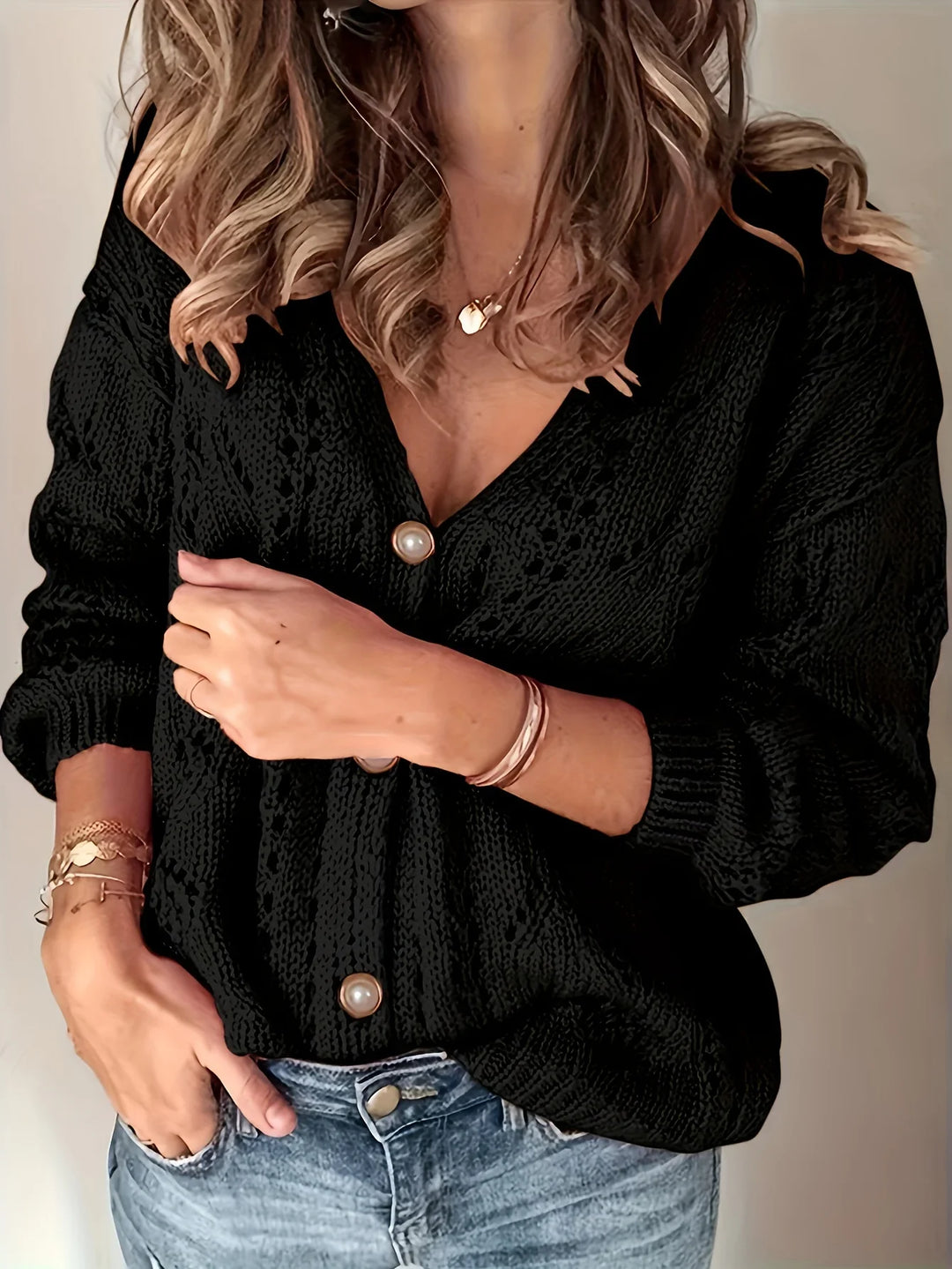 Raffaella® | Cardigan Tricotato con Bottoni