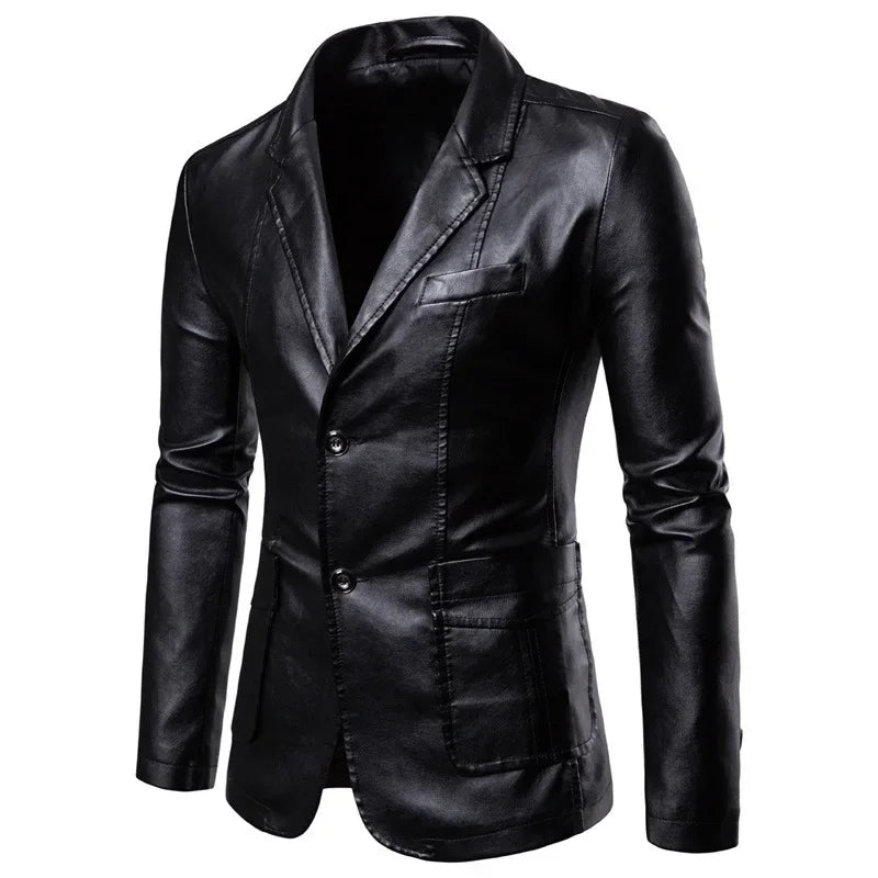 Dino® | Blazer in Pelle Marrone Elegante