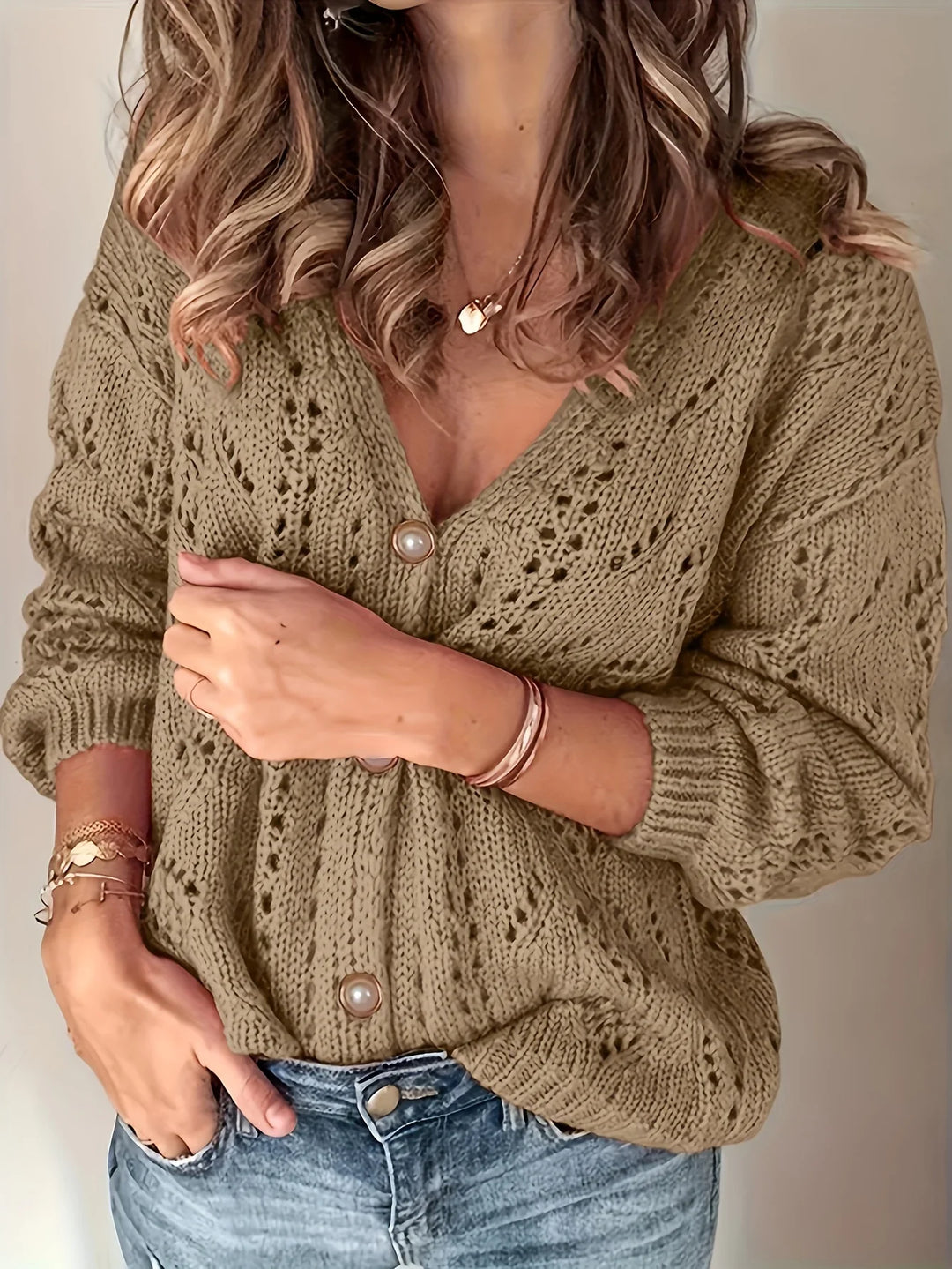 Raffaella® | Cardigan Tricotato con Bottoni