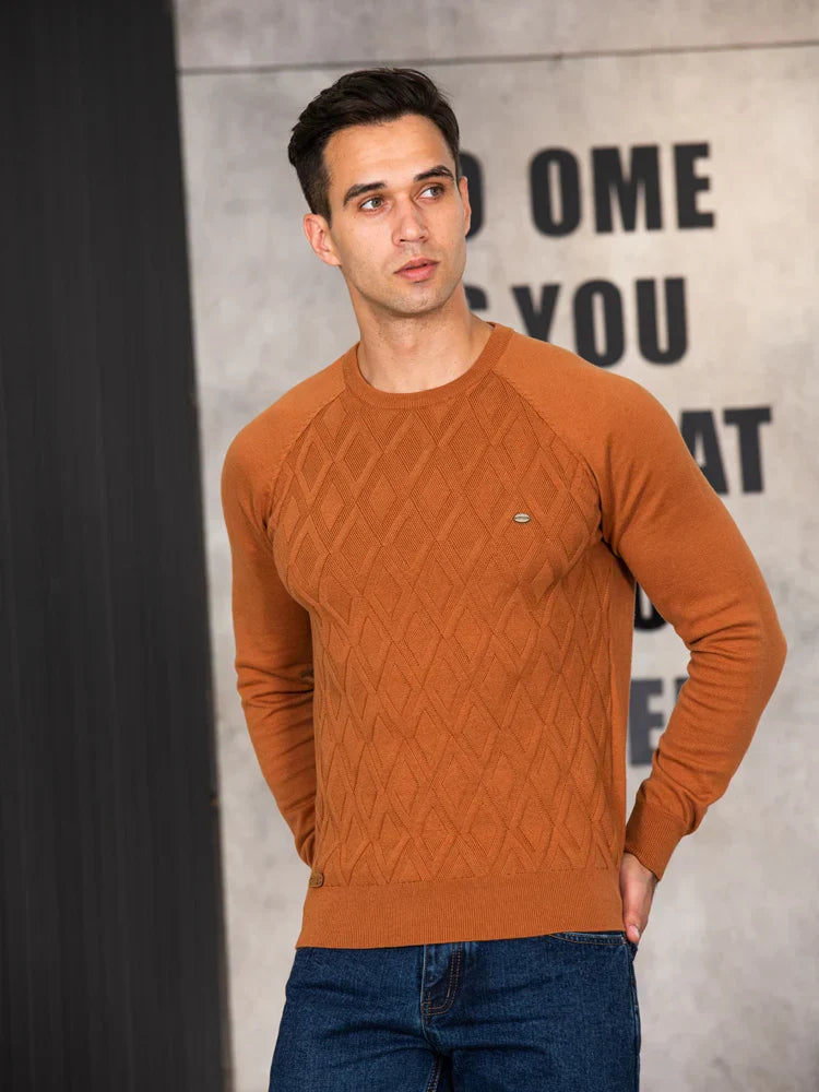 Max® | Maglione da Uomo con Design a Quadri