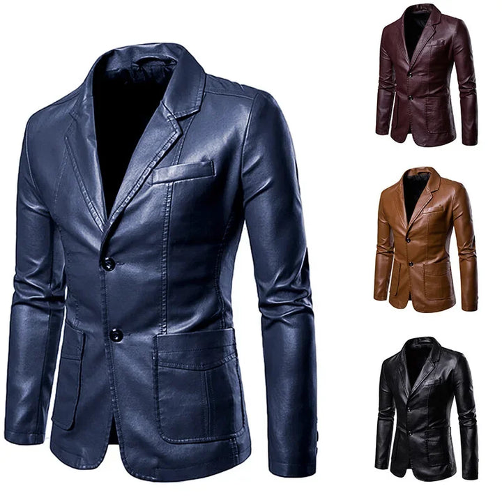 Dino® | Blazer in Pelle Marrone Elegante