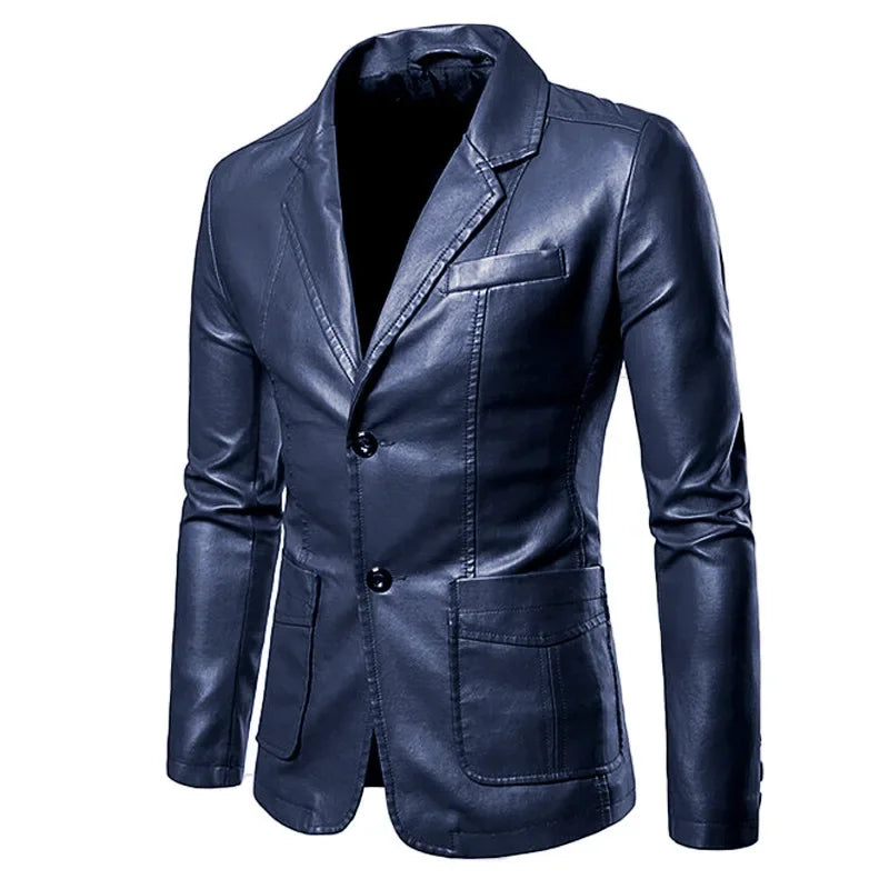 Dino® | Blazer in Pelle Marrone Elegante