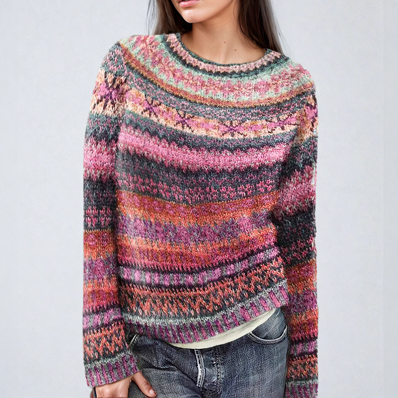 MAGLIONE CLASSICO IN MAGLIA FAIRISLE