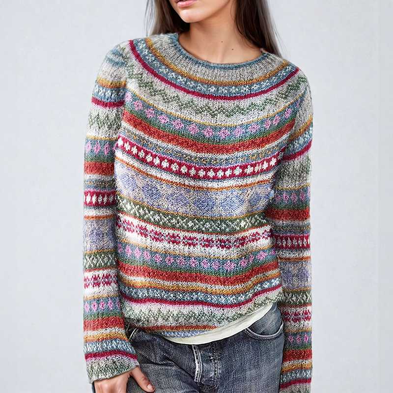 MAGLIONE CLASSICO IN MAGLIA FAIRISLE