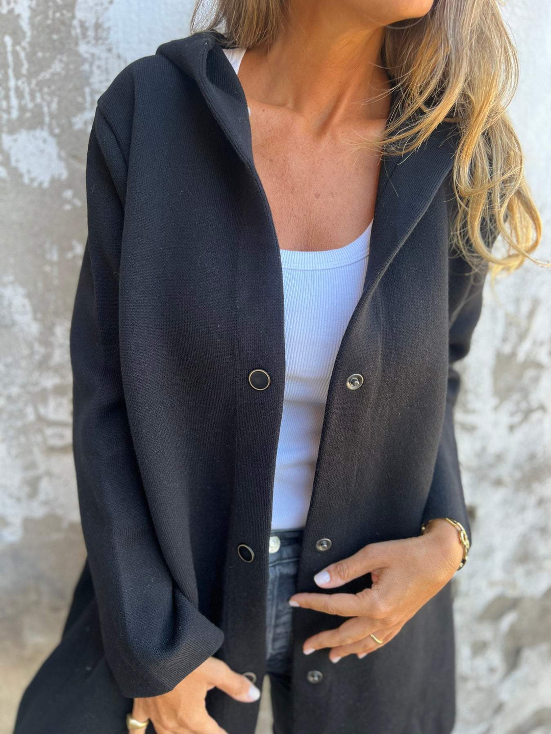 MILLIE® | Blazer casual con cappuccio e bottone singolo