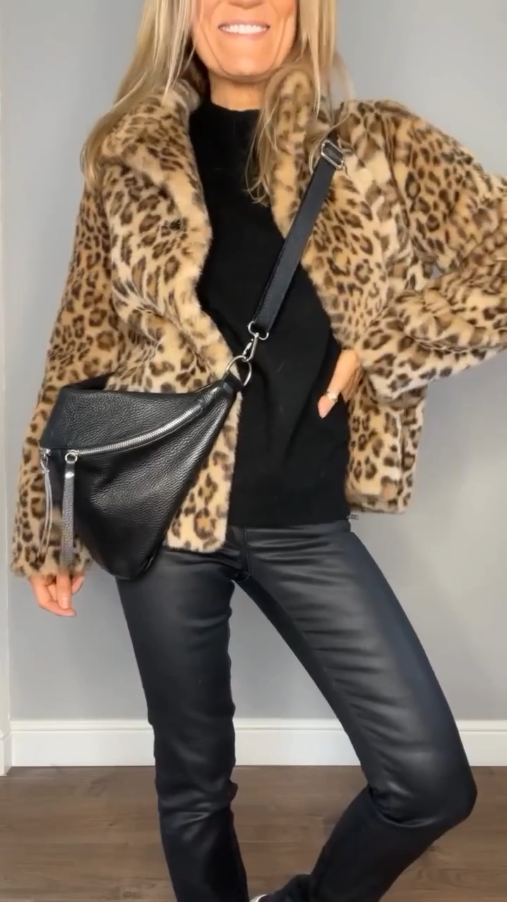 Brianna® | Cappotto stampa leopardata