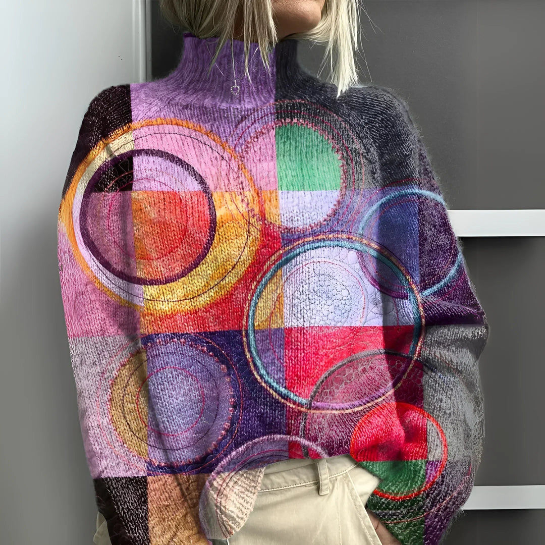 Fiammetta® | Maglione in maglia colorblock alla moda