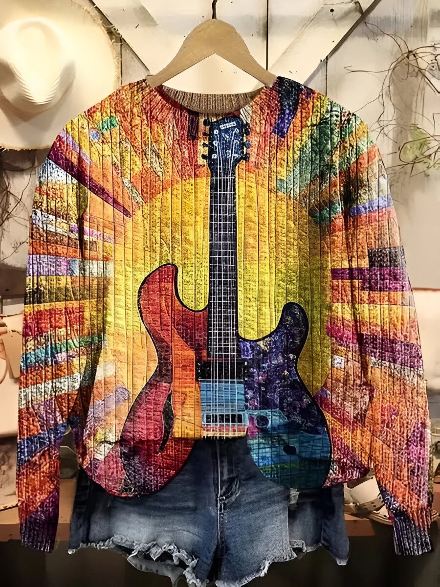 Emanuela® | Maglione con chitarra colorata